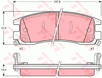 TRW GDB1309 ZAPATAS DE FRENADO OPEL SINTRA 11/96-12/99  