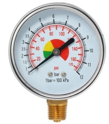 Манометр 1/4 нижний фото №1