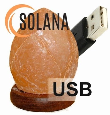 LAMPA SOLNA USB KWITNĄCY PĄCZEK himalajska sól