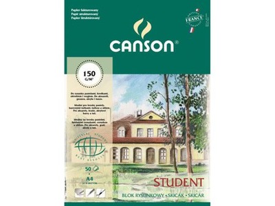 BLOK RYSUNKOWY CANSON STUDENT A4 150G 50 ark