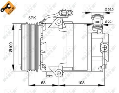 NRF КОМПРЕСОР КОНДИЦІОНЕР 32083 NRF R1580052