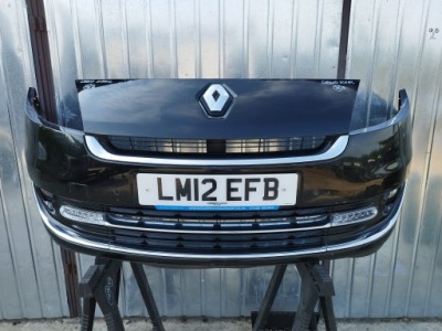 Бампер перед хром renault grand scenic iii 3 lift 2012-2016 tegne led pdc фото №1