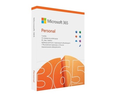 Microsoft Office 365 Personal PL 1 rok 1 użytkownik 5 STANOWISK Win/Mac