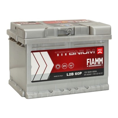 Акумулятор fiamm titanium pro 12v 60 p+ 600a l2b 60p фото №1