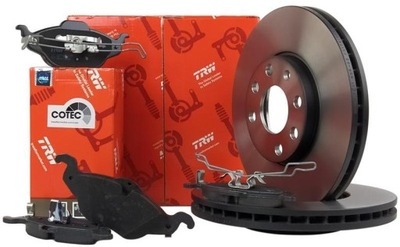 TRW DISCS + PADS FRONT OPEL ASTRA G 4OTW 256MM  