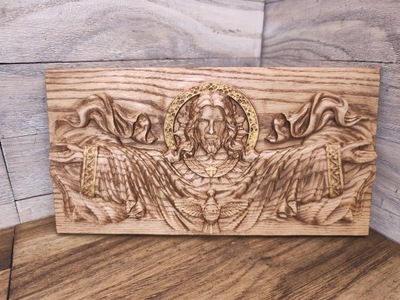Pamiątka Pierwszej Komunii Świętej grawer prezent obraz Jezus IHS