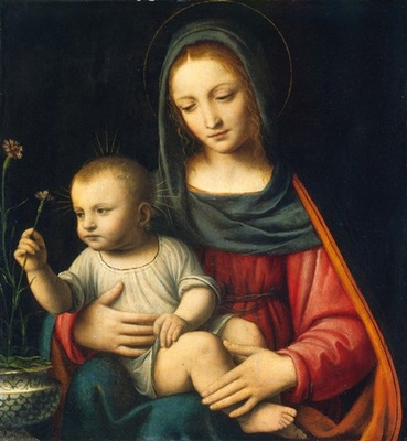 Bernardino Luini - Madonna z goździkiem