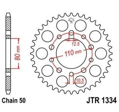 ENGRANAJE PARTE TRASERA JT 47-ZEBOW HONDA CB 1000 1993-1996  