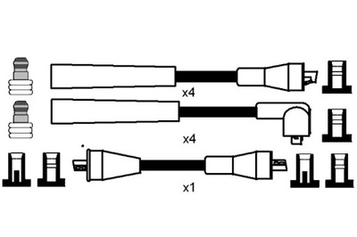 NGK KOMPLEKTAS LAIDŲ UŽDEGIMO LAND ROVER DISCOVERY I ROVER 