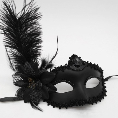 MASKA Maska karnawałowa z piór Masquerade Hallowee
