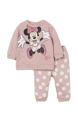 H&M komplet bluza spodnie MYSZKA MINNIE róż r. 74