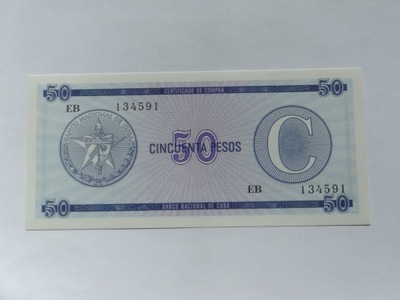 [B0371] Kuba 50 pesos 1985 r. UNC