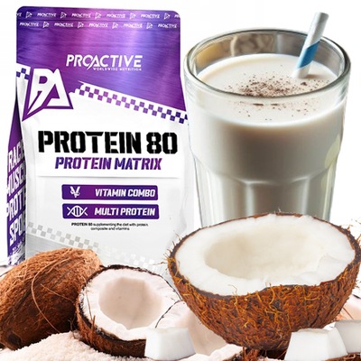 BIAŁKO WPC serwatkowe odżywka białkowa WITAMINY C B kokosowe ProActive 700g