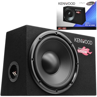 MOCNA SKRZYNIA BASOWA KENWOOD 30CM 12" CALI 1200W OBUDOWA MDF SUBWOOFER