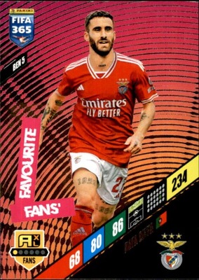 FIFA 365 2024 karta PANINI FANS FAVOURITE Rafa Silva BEN 5 BENFICA