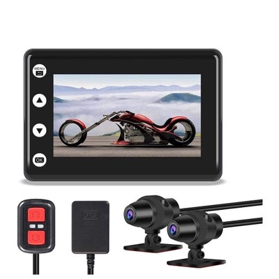 VSYSTO 2 PIEZAS CÁMARA AL TORPEDA MOTOCICLETA 1080P MONITOR MONTAJE ELÉCTRICO GRABADORA DE VÍDEO  