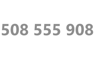 Prosty numer Orange 508 555 908