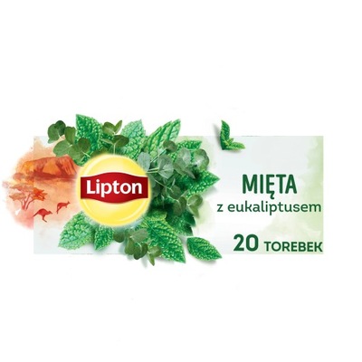 Herbata ziołowa Lipton Zioła Świata Mięta z Eukaliptusem 20 torebek 26g