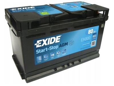 BATERÍA EXIDE AGM EK800 80AH/800A START/STOP  