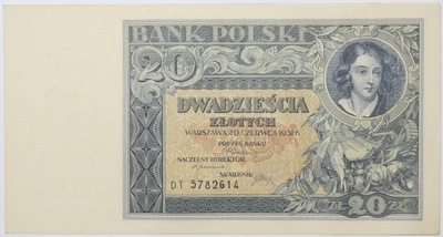 Banknot 20 Złotych - 1931 rok - Seria DT.