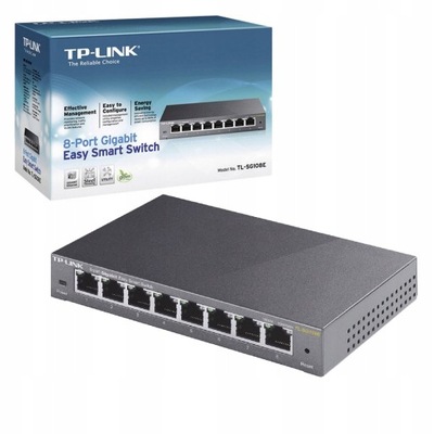 Switch sieciowy TP-LINK 8 PORTÓW RJ-45 zarządzalny 1 GBit/s QoS VLAN