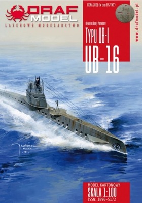 1:100 Okręt podwodny UB-16 DRAF MODEL 3-4/2020
