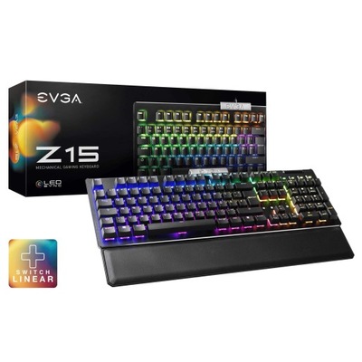 Evga Z15 Rgb Gaming Keyboard, Rgb Backlit LED, Hot
