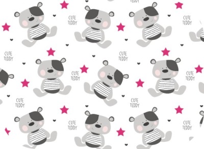 Pielucha Flanelowa 80x80 Miś Różowy