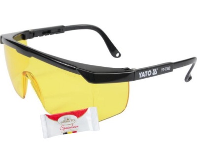 YATO OKULARY OCHRONNE ŻÓŁTE TYP 9844 YT-7362