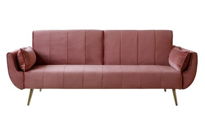 Divani sofa rozkładana 215 cm stary różowy aksamit