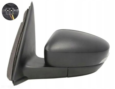 Дзеркало ліва механічний чорні seat toledo skoda rapid 2016- фото №1