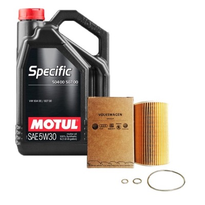 ALYVA MOTUL 5W30 FILTRAS OEM AUDI Q3 Q5 TT 2.0 TDI 