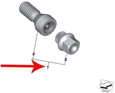 CON BMW TORNILLOS ZABEZPIECZAJACE BMW 3 F30 F31 F34  