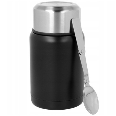 TERMOS OBIADOWY POJEMNIK STALOWY NA ZUPĘ ŻYWNOŚĆ OBIADOWY Z ŁYŻECZKĄ 0,75ML