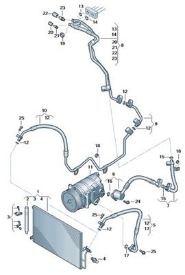 Уплотнители уплотнительные кольца кондиционера vw crafter комплект фото №1