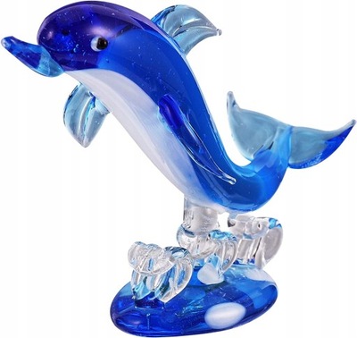 Krysztaowy delfin figurka szko delfin statuetka