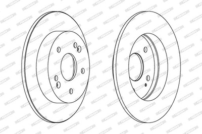 Тормозные диски тормозные задняя ferodo ddf1483 фото №1