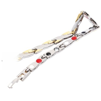 SREBRNA BRANSOLETKA MAGNETYCZNA DAMSKA BÓL WYGODNA