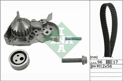 INA 530 0191 30 BOMBA DE REFRIGERACIÓN + JUEGO CORREA DISTRIBUCIÓN  