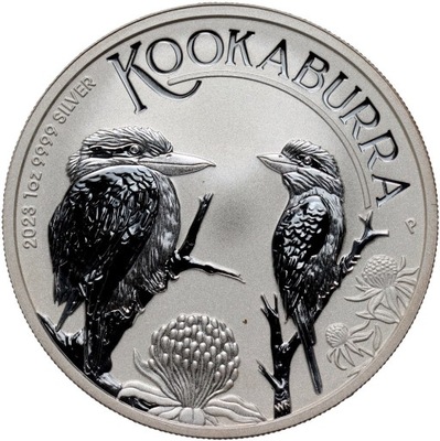 Australia, Elżbieta II, dolar 2023 P, Kookaburra, 1 Oz Ag999