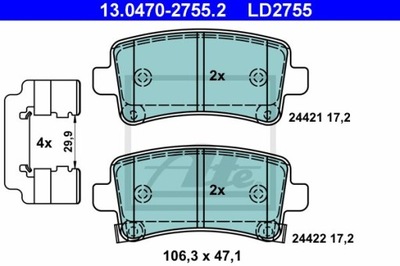 КОЛОДКИ HAM.CERAMIC ЗАДНІЙ OPEL INSIGNIA 08-