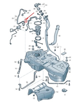 Audi q5 fy fuel feed line 80a201220c original фото №1