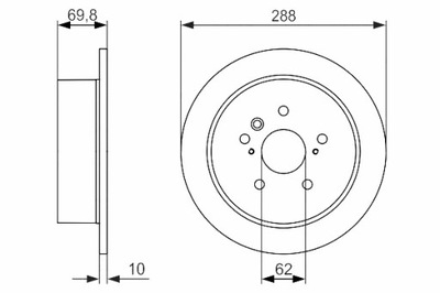 BOSCH DISCOS DE FRENADO 2 PIEZAS PARTE TRASERA LEXUS RX TOYOTA HARRIER HIGHLANDER  