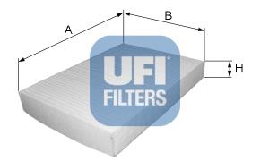 FILTER CABIN FORD FOCUS C-MAX 1.6-2.0 VOLVO S40/V50 1.6-2.5, PCS. UFI  
