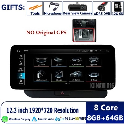 NAVEGACIÓN GPS PARA AUDI Q5 2009-2017 PANTALLA CARPLAY IPS BT ANDROID 13 WIFI  