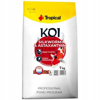 Tropical Koi Silkworm&Astaxanthin L 7kg Pokarm