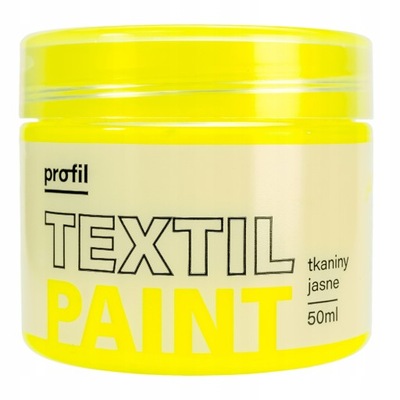 Farba do tkanin jasnych PROFIL 50ml, zółty fluo