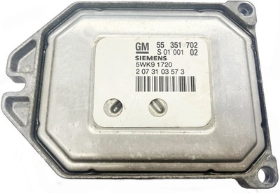 ECU OPEL ASTRA 1.8 Z18XE 55351702 5WK91720 ŠVARUS 