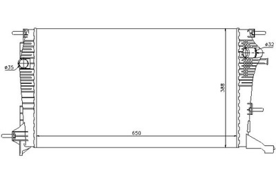 Nissens радіатор двигуна renault fluence megane m фото №1