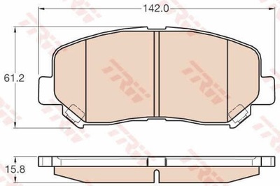 ZAPATAS DE FRENADO PARTE DELANTERA TRW GDB3562  